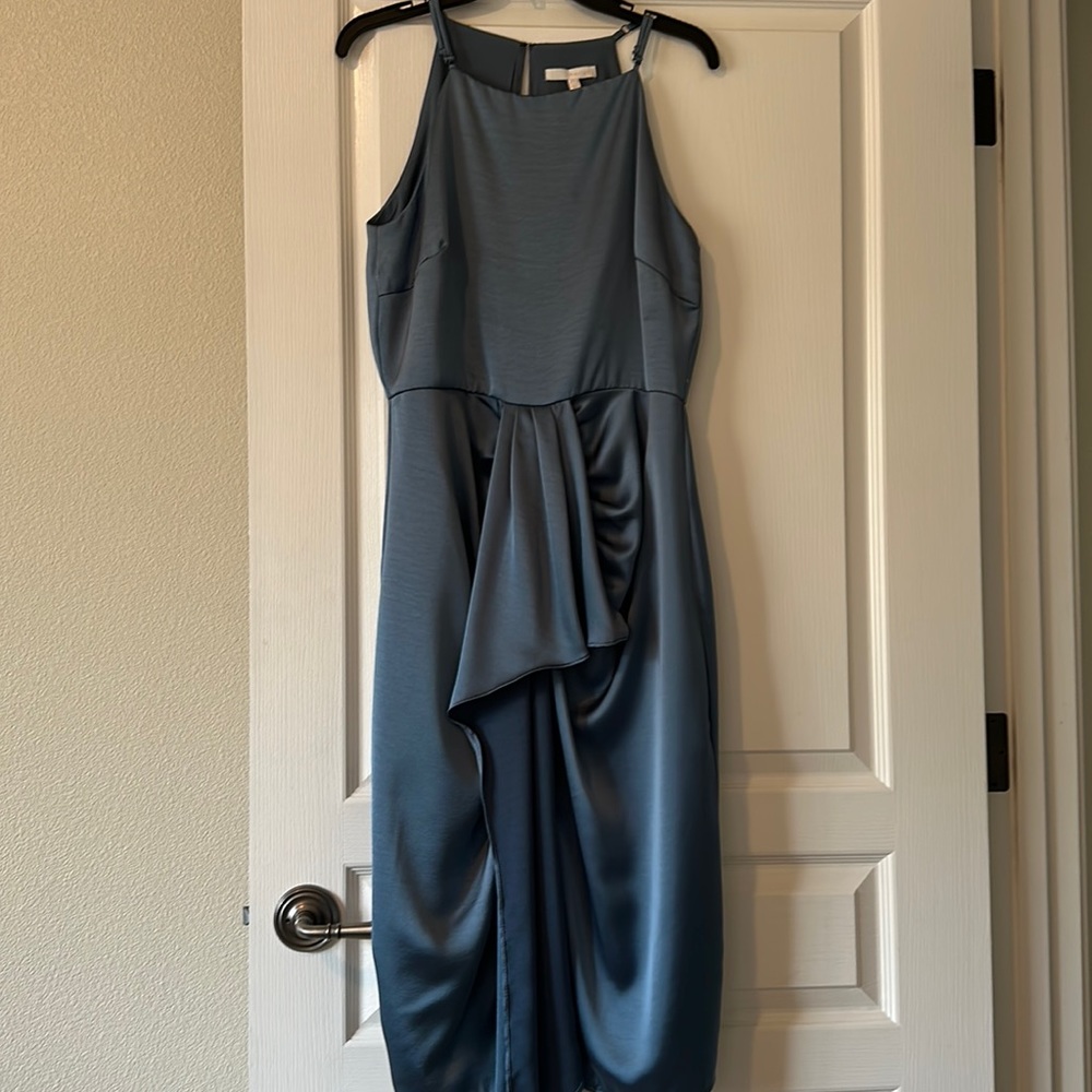 Teal blue sophisticated summer attire